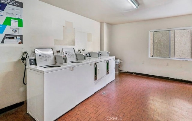 laundry area featuring separate washer and dryer