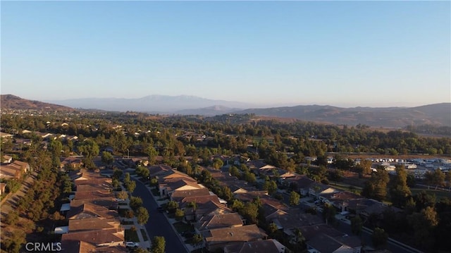 aerial view featuring a mountain view