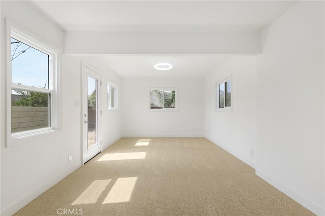 carpeted spare room with a healthy amount of sunlight