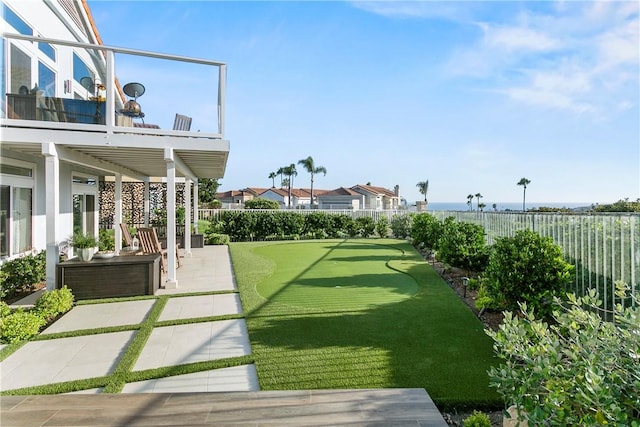 view of yard featuring a patio