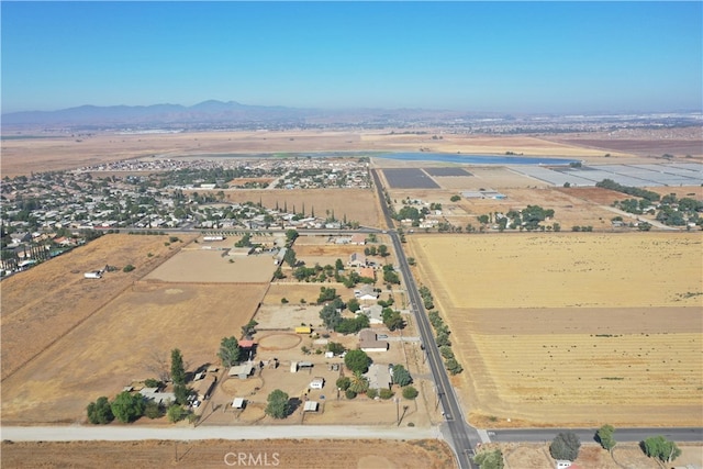 aerial view with a mountain view