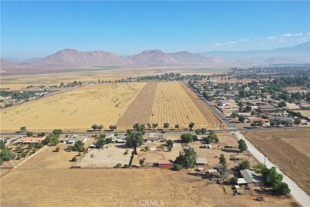 bird's eye view with a mountain view