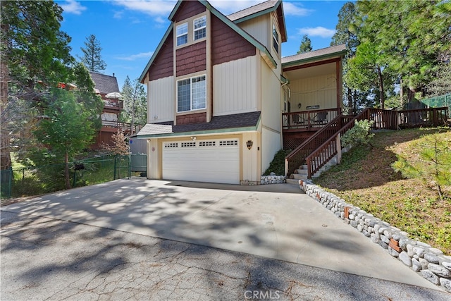 view of front of house featuring a garage