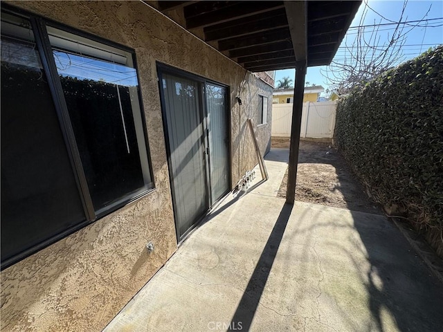 view of patio with a fenced backyard