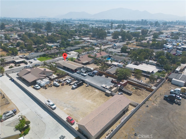 aerial view featuring a mountain view