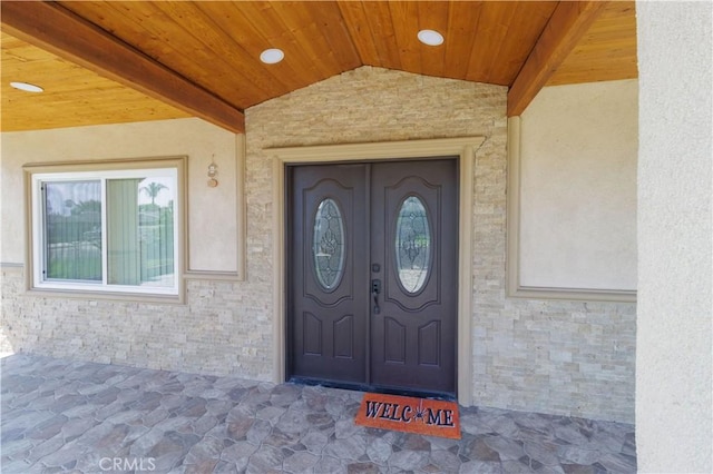 view of doorway to property