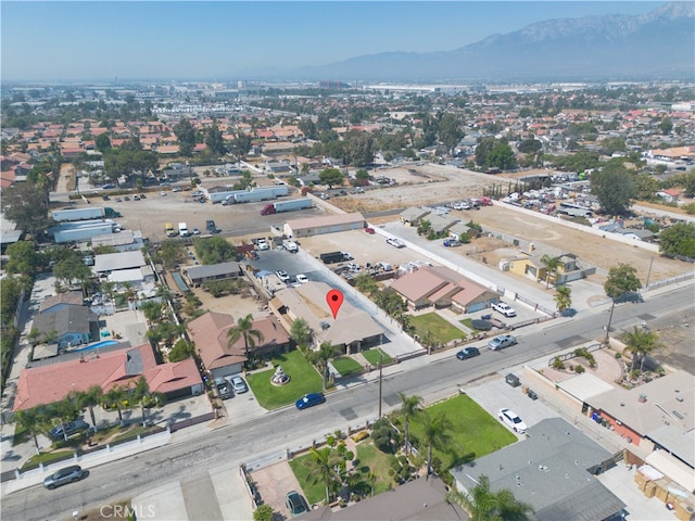 bird's eye view featuring a mountain view