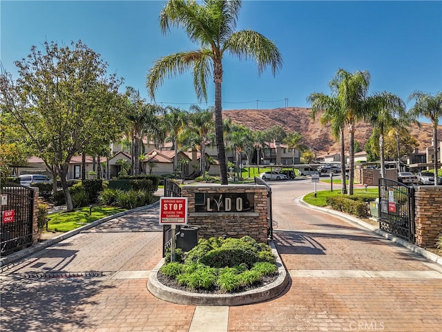 exterior space featuring a mountain view