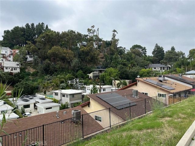 aerial view featuring a residential view