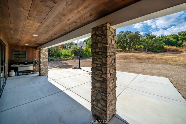 view of patio / terrace with area for grilling