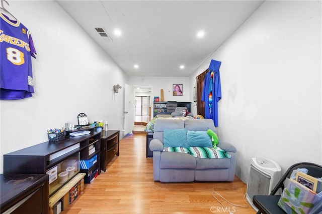 bedroom featuring light hardwood / wood-style flooring