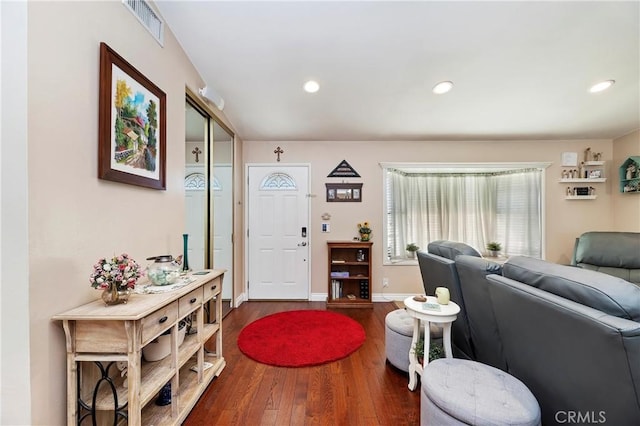 living room featuring hardwood / wood-style floors