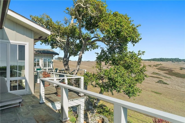 balcony with a rural view