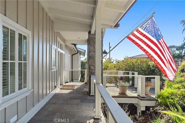 exterior space with covered porch