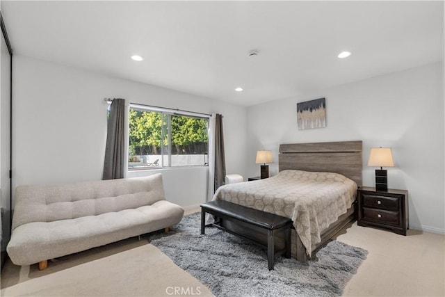 view of carpeted bedroom