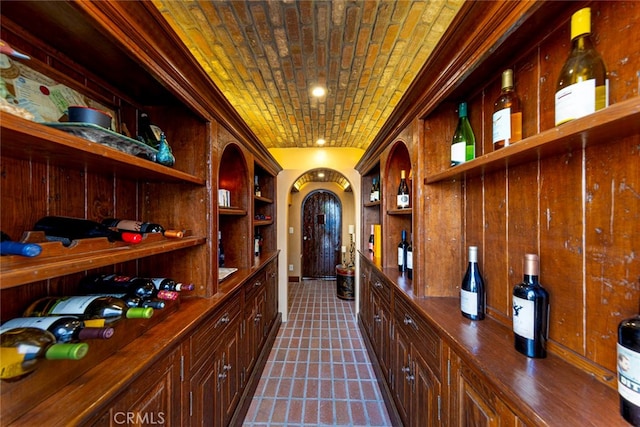 view of wine room