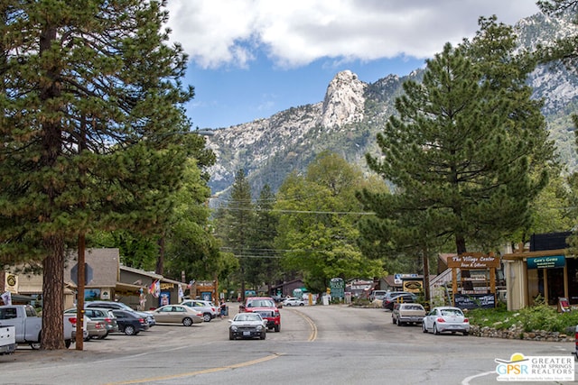 view of street with a mountain view