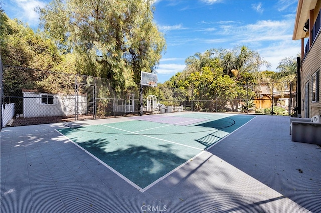 view of basketball court