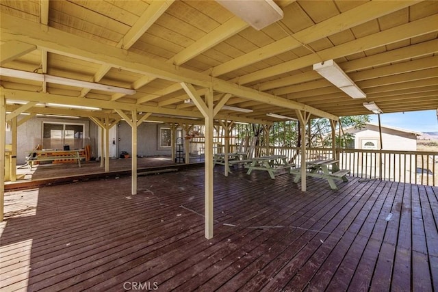 23610 W Lancaster Rd, Lancaster, CA 93536 - wooden deck featuring an outbuilding and a shed
