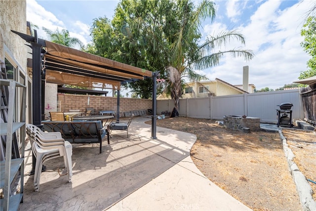 view of patio / terrace featuring grilling area