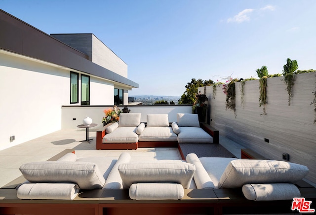 view of patio / terrace with an outdoor hangout area