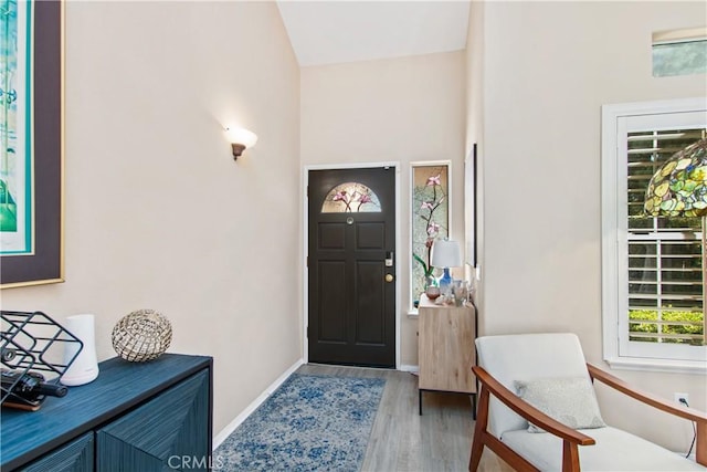 entrance foyer featuring hardwood / wood-style flooring