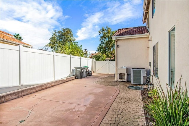 view of patio / terrace with central AC