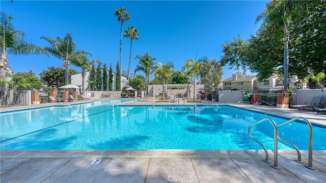 view of pool with a patio