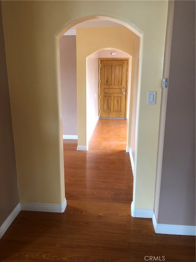 hall featuring hardwood / wood-style floors