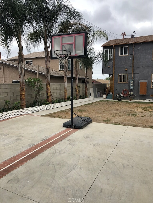 view of basketball court