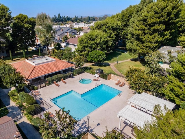 birds eye view of property