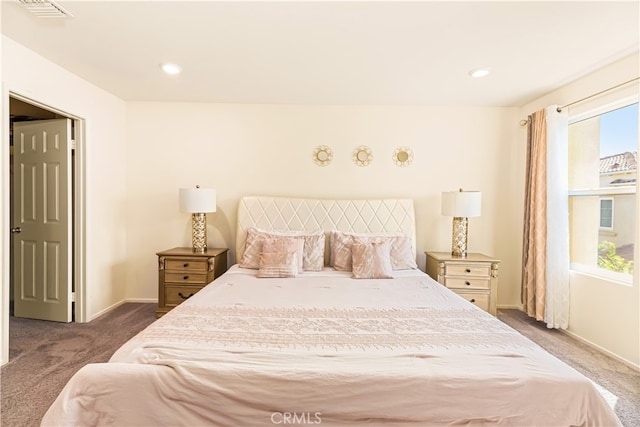 view of carpeted bedroom