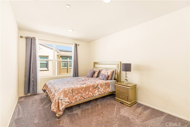 view of carpeted bedroom