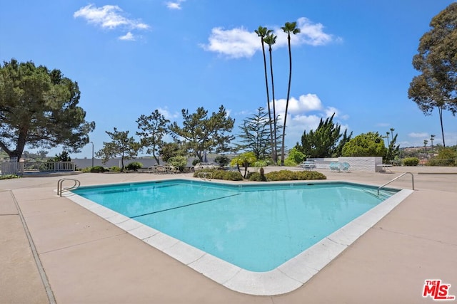 view of pool featuring a patio area