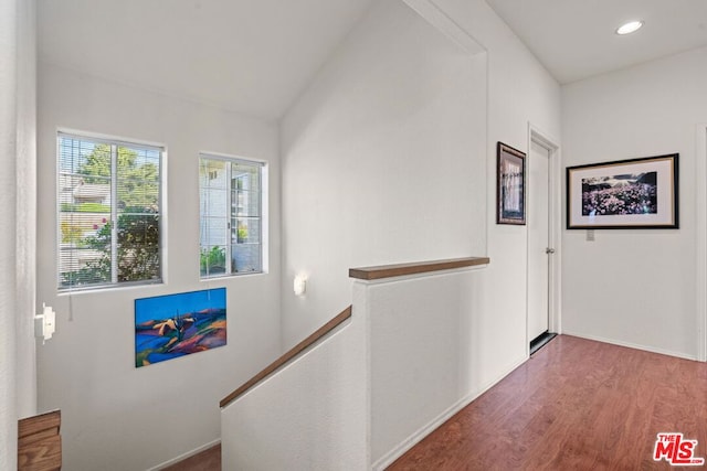 hallway featuring hardwood / wood-style floors