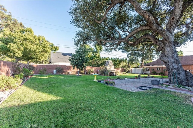 view of yard featuring a patio area