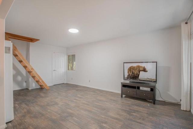 interior space featuring dark wood-type flooring