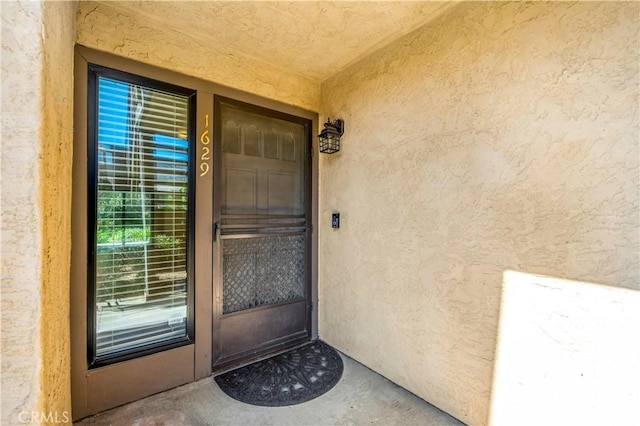 view of doorway to property