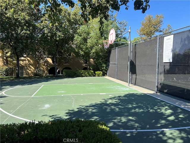 view of sport court