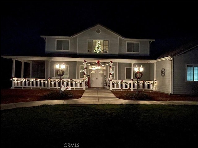 view of front facade featuring a porch