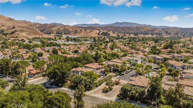 bird's eye view featuring a mountain view