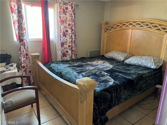 view of tiled bedroom