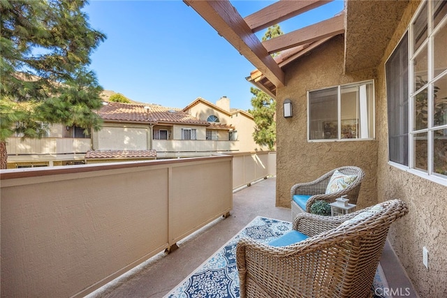 balcony with a patio