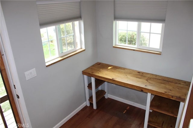 924 Oleander St, Brea, CA 92821 - unfurnished dining area featuring dark wood-type flooring and baseboards