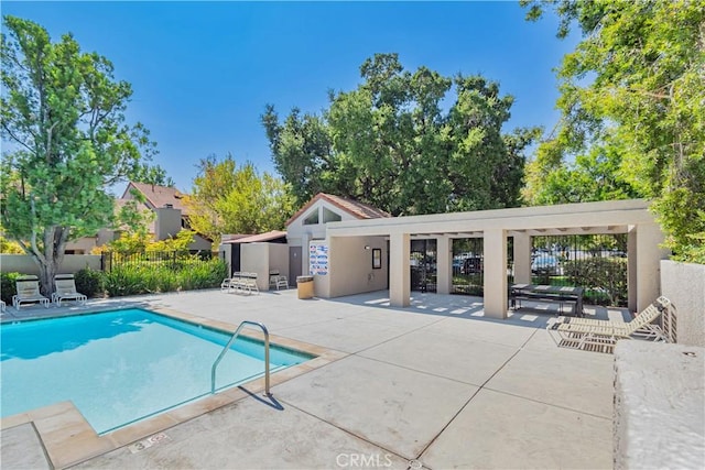 view of pool featuring a patio area