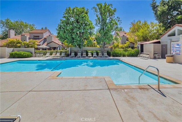 view of pool with a patio