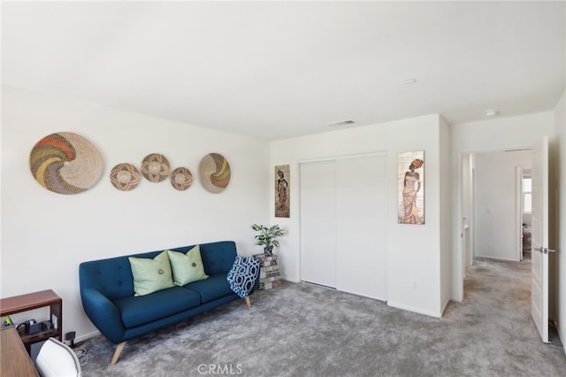 view of carpeted living room