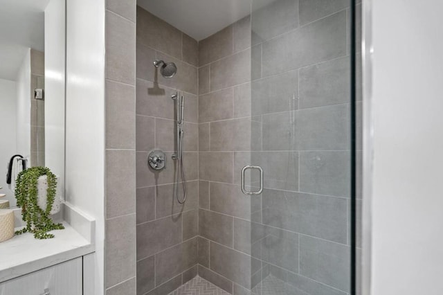 bathroom featuring an enclosed shower