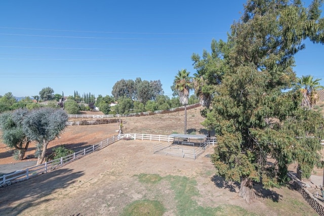 view of yard featuring a rural view