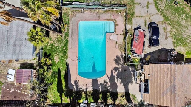 41695 Mayberry Ave, Hemet, CA 92544 - drone / aerial view of a pool